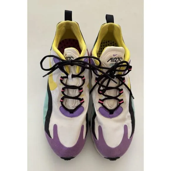 Nike Air Max 270 React Geometric Abstract Shoes AO4971-101 Size 10