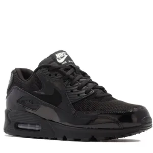 NIKE Air Max 90 Premium Leather Black Women's Shoes