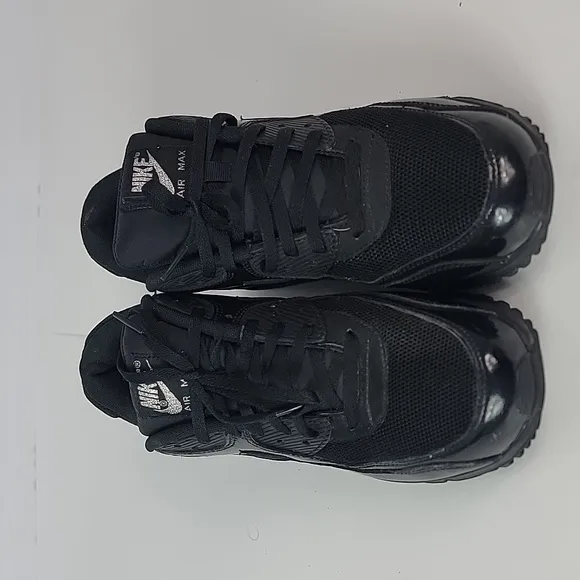 NIKE Air Max 90 Premium Leather Black Women's Shoes
