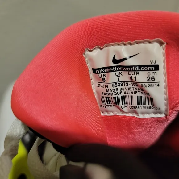 Nike Athletic Shoes - White, Black, Yellow, Red