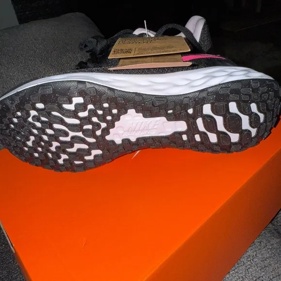 Nike Black and Pink Running Shoes