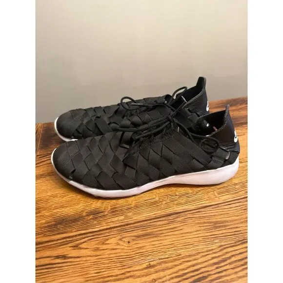 Nike Black Juvenate Premium Woven Lace Up Athletic Casual Sneakers Shoes Size 10