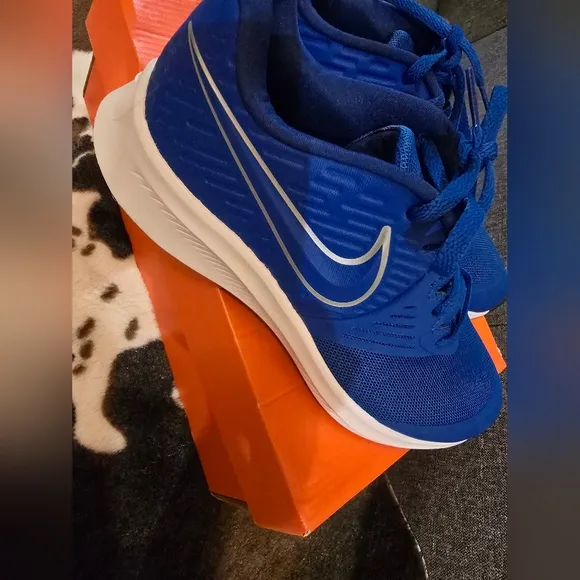 Nike Blue and Silver Athletic Shoes