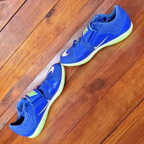 Nike High Jump Elite Track &amp; Field Jumping Spikes Men 9‎ Blue No Spikes