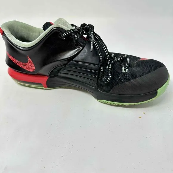 Nike KD VII Good Apple Low Top Sneakers Black Red Green Size 6.5Y Boys