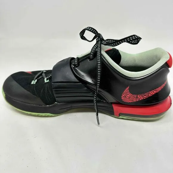 Nike KD VII Good Apple Low Top Sneakers Black Red Green Size 6.5Y Boys