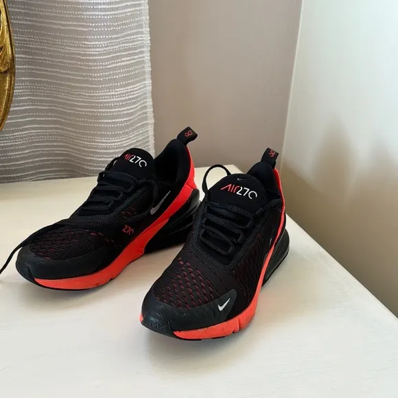 Nike Kids Air Max 270 Black and Red Shoes