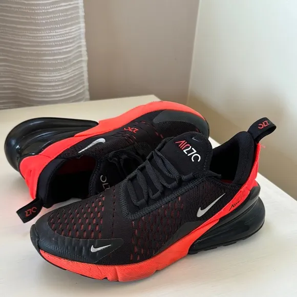 Nike Kids Air Max 270 Black and Red Shoes