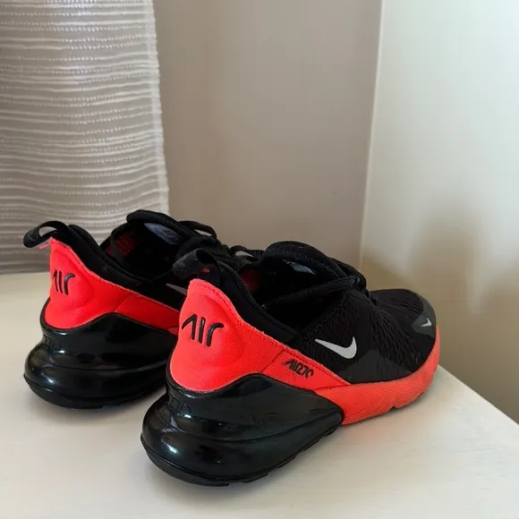 Nike Kids Air Max 270 Black and Red Shoes