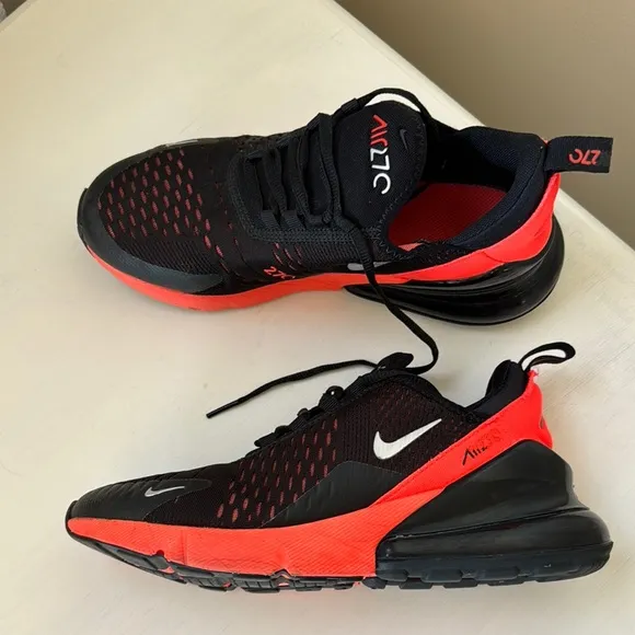 Nike Kids Air Max 270 Black and Red Shoes