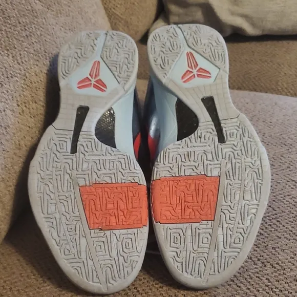 Nike Kobe Basketball Shoes - Silver and Red