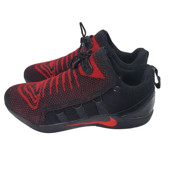 Nike Kobe Shoes A.D. NXT 360 Men's 8 Black &amp; Red 807219-418 Mamba Sneakers Rare