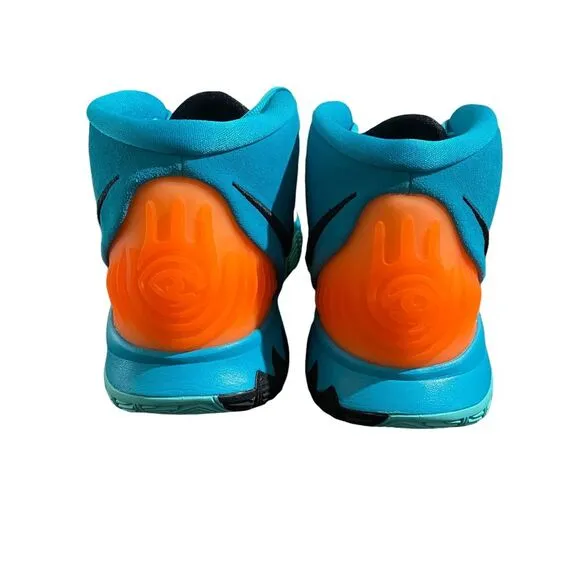 Nike Kyrie 6 Oracle Aqua Black Opti‎ Yellow Basketball Shoes Men's Size 18