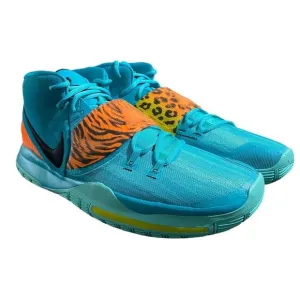 Nike Kyrie 6 Oracle Aqua Black Opti‎ Yellow Basketball Shoes Men's Size 18