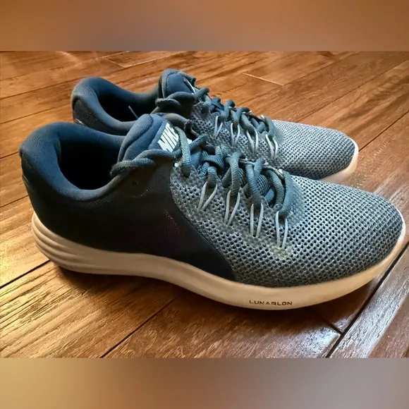 Nike Lunar Apparent Women 9.5 Running Shoes 908998-400 Blue‎ Sneakers Athletic