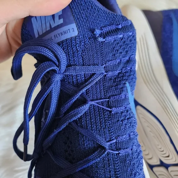 Nike Lunarepic Flyknit 2 Low MEN Shoes Sneakers Deep Royal Blue Size 12 Lunarlon