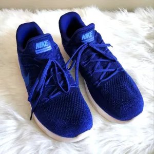 Nike Lunarepic Flyknit 2 Low MEN Shoes Sneakers Deep Royal Blue Size 12 Lunarlon