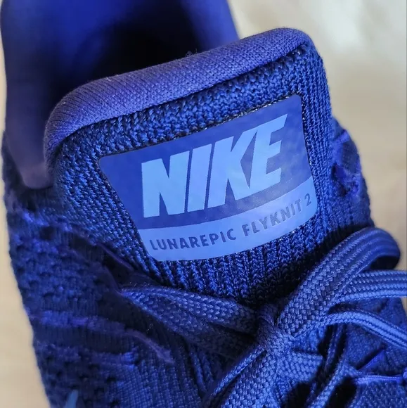 Nike Lunarepic Flyknit 2 Low MEN Shoes Sneakers Deep Royal Blue Size 12 Lunarlon