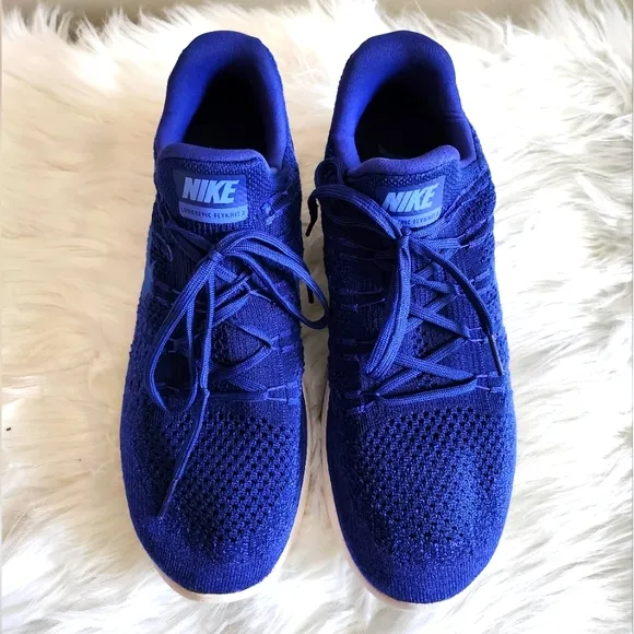 Nike Lunarepic Flyknit 2 Low MEN Shoes Sneakers Deep Royal Blue Size 12 Lunarlon