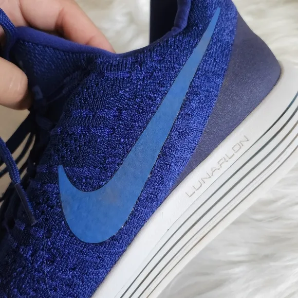 Nike Lunarepic Flyknit 2 Low MEN Shoes Sneakers Deep Royal Blue Size 12 Lunarlon