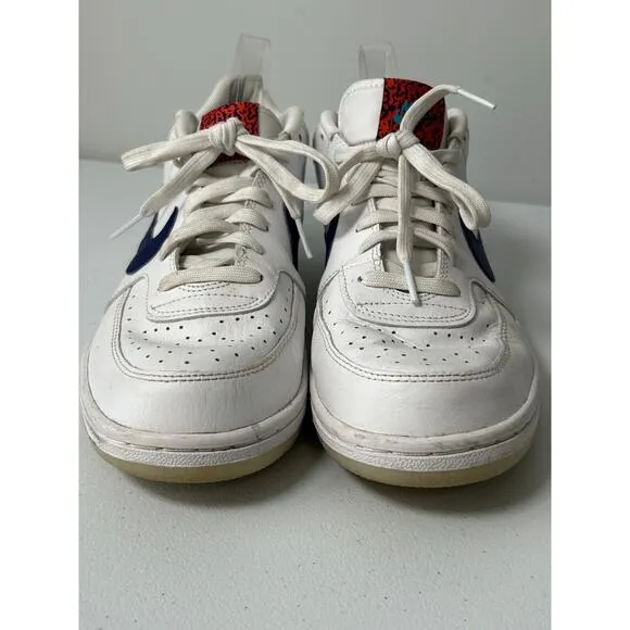 Nike Men's White Regency Blue Leather Sky Force 3/4 Shoes CT8448-100 Size 9.5