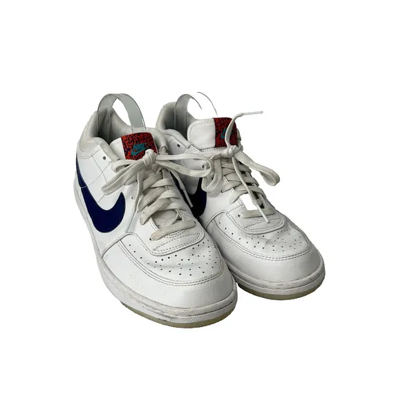 Nike Men's White Regency Blue Leather Sky Force 3/4 Shoes CT8448-100 Size 9.5