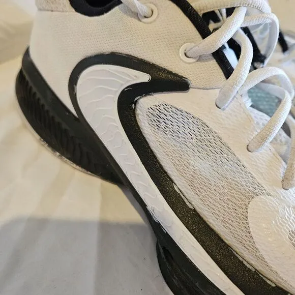 Nike Mens Zoom Freak 4 TB DO9679-100 White/Black Basketball Shoes Men's Size 8