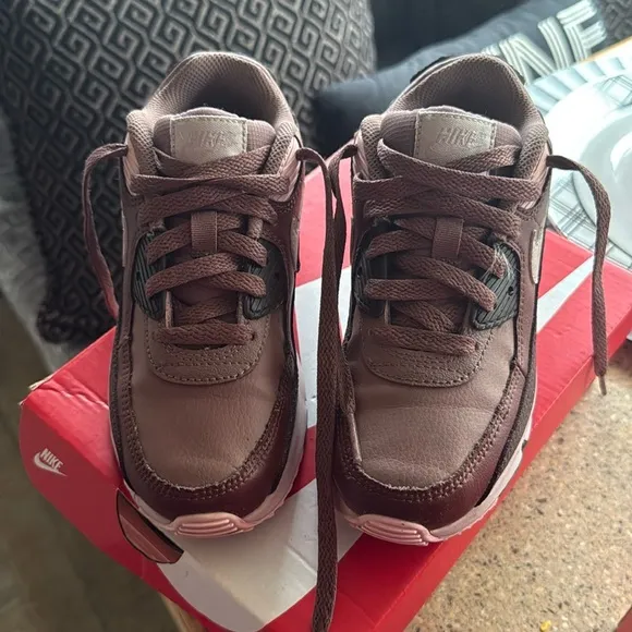 Nike Red Air Max 90 LTR PS Shoes