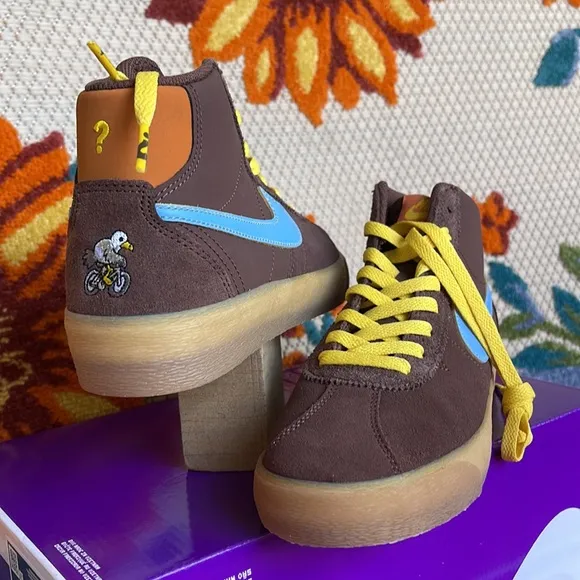Nike SB Bruin High PremiumSkate Shoes (Womens)Light Chocolate/Light Blue