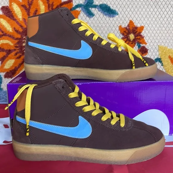 Nike SB Bruin High PremiumSkate Shoes (Womens)Light Chocolate/Light Blue