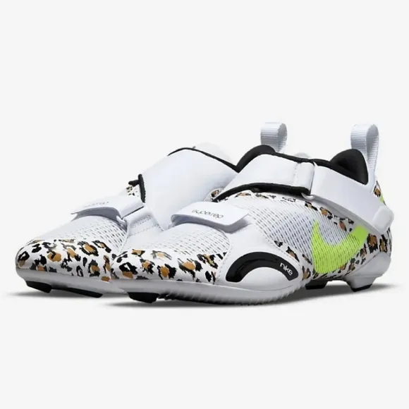 NIKE SuperRep Cycle Indoor Animal Print Cycling Shoes Womens 6.5