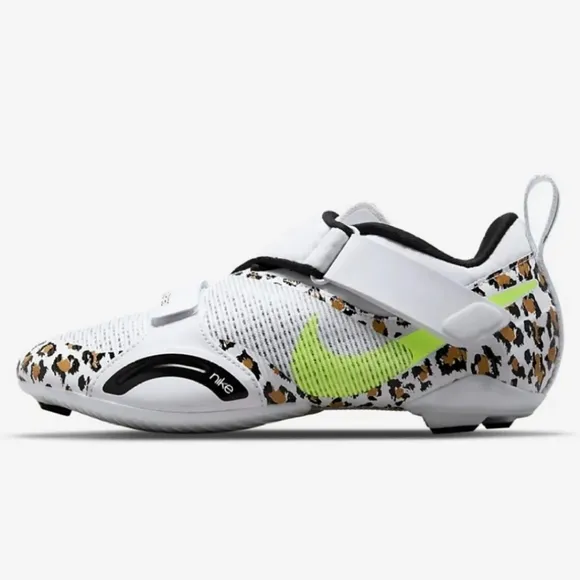 NIKE SuperRep Cycle Indoor Animal Print Cycling Shoes Womens 6.5