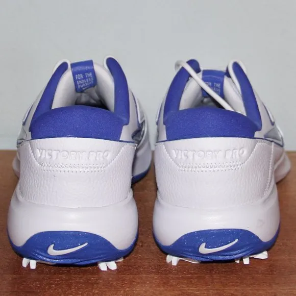 Nike Victory Pro 3 Waterproof Golf Shoes Men 13 White Hyper Royal