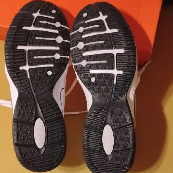 Nike White and Silver Athletic Shoes
