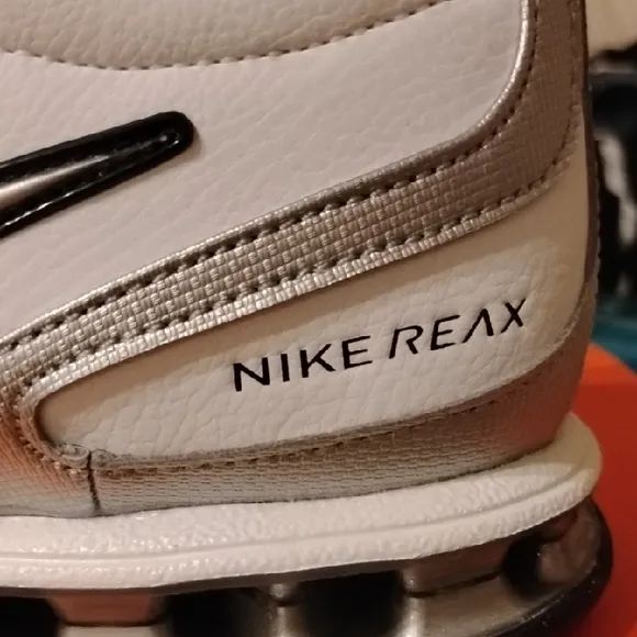 Nike White and Silver Athletic Shoes
