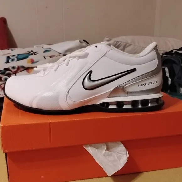 Nike White and Silver Athletic Shoes