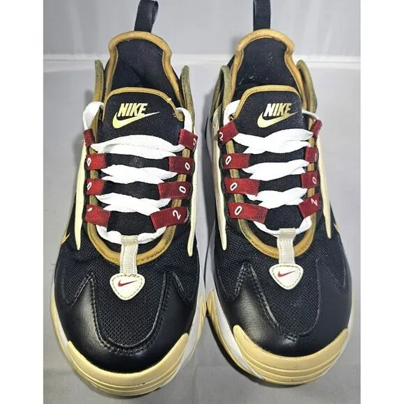 Nike Women's  AO0354-005 ZOOM 2K Black/Gold/White/Red Athletic Sneakers Size 7