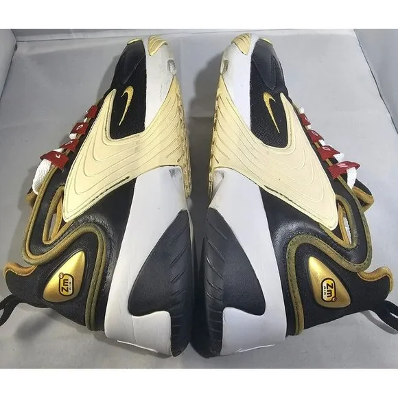 Nike Women's  AO0354-005 ZOOM 2K Black/Gold/White/Red Athletic Sneakers Size 7
