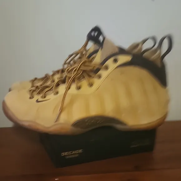 Nike Yellow and Black Athletic Shoes Molded Upper