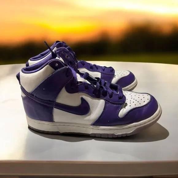 Nike Dunk High Varsity Purple 8 Womens DC5382-100 White Used No Box