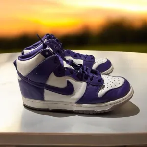 Nike Dunk High Varsity Purple 8 Womens DC5382-100 White Used No Box
