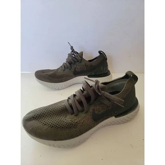Nike Epic React Men's Gray Flyknit Lace-Up Sneaker Shoes Size 7