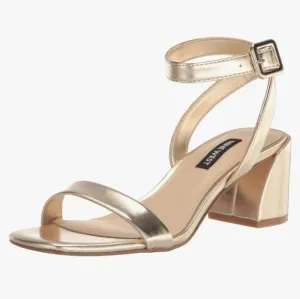 Nine west gold milday heele sandals size 11