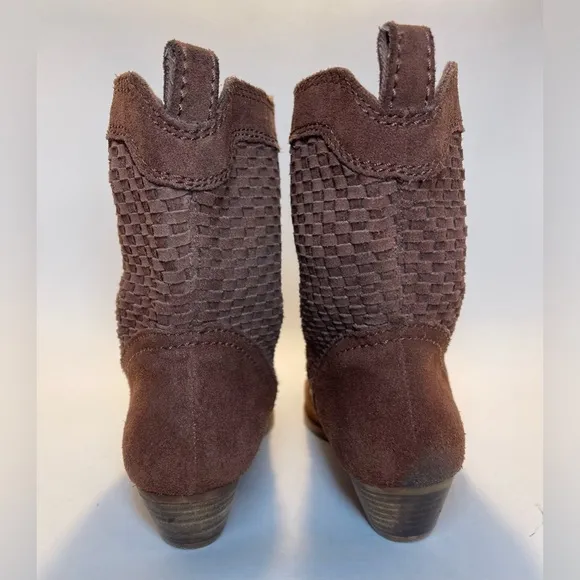 Nine West Vintage America Woven Suede Boots Size 7.5M