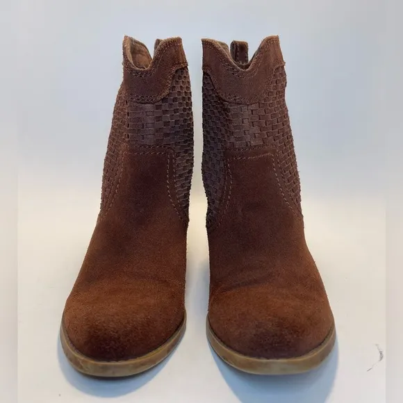 Nine West Vintage America Woven Suede Boots Size 7.5M