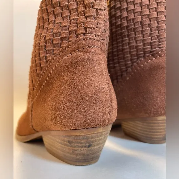 Nine West Vintage America Woven Suede Boots Size 7.5M