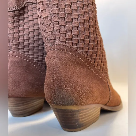 Nine West Vintage America Woven Suede Boots Size 7.5M