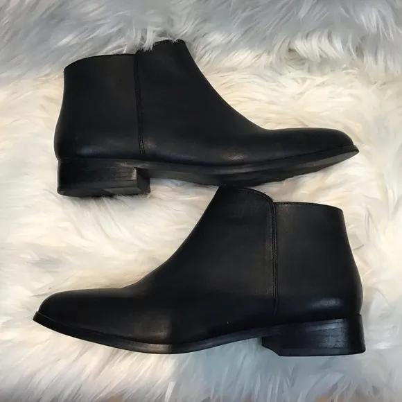 Nisolo Black Lana Leather Ankle Boot size 8.5