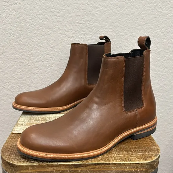 Nisolo Marco All Weather Brown Leather Chelsea Boots Size 10.5