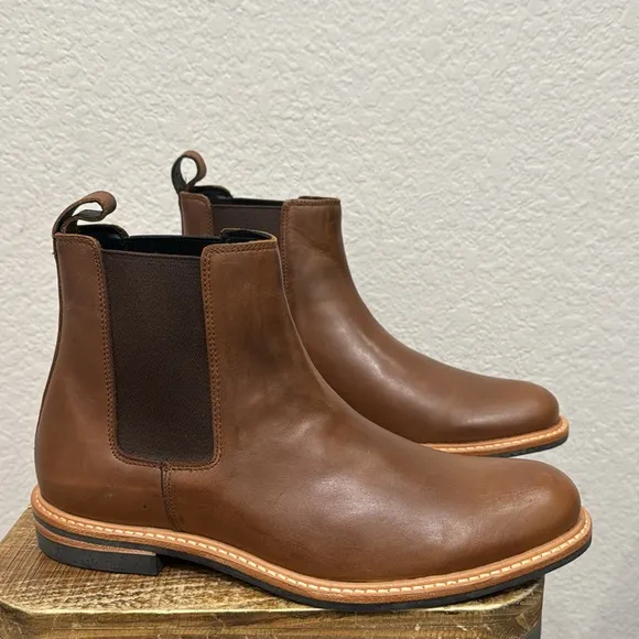 Nisolo Marco All Weather Brown Leather Chelsea Boots Size 10.5